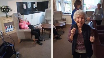 Resident meeting at Wallyford care home